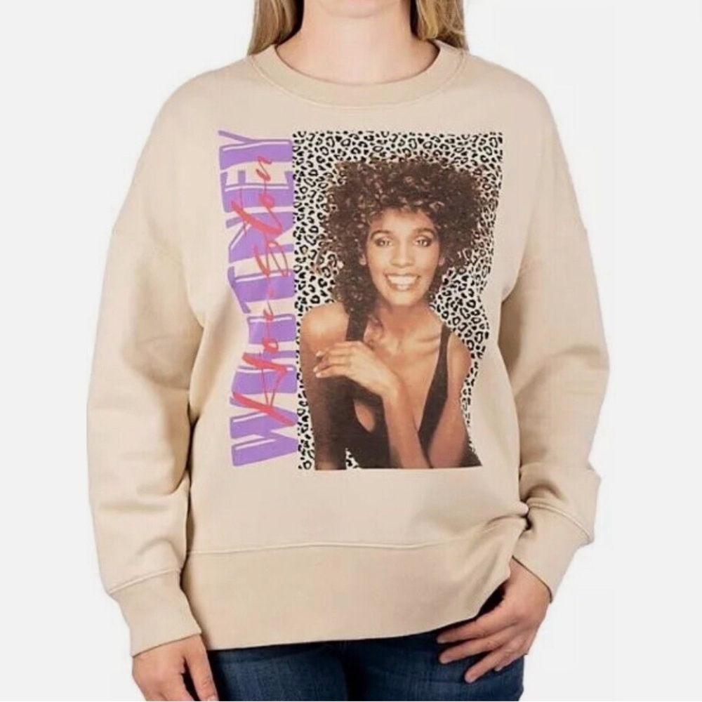 Whitney Graphic Beige Sweatshirt